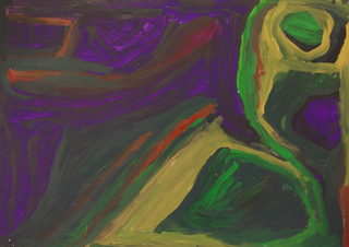 Australian Indigenous (Aboriginal and Torres Strait Islander) artwork by YATA GYPSY YADDA of Mangkaja Artists. The title is Jarriyi. [wp358/01] (Derivan Matisse Acrylic - 280gsm Velin BFK Rives)
