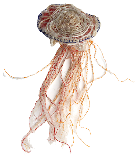 Australian Indigenous (Aboriginal and Torres Strait Islander) artwork by RACHEL EMMA GELA of Erub Erwer Meta. The title is Jesma. [16-156] (Rope & Twine)