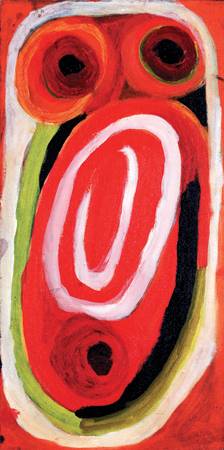 Australian Indigenous (Aboriginal and Torres Strait Islander) artwork by NYUJU STUMPY BROWN of Mangkaja Artists. The title is Jumu. [pc160/05] (Atelier Artist Acrylic on 11oz Cotton Duck)