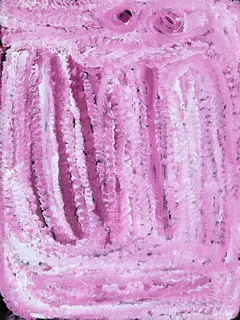 Australian Indigenous (Aboriginal and Torres Strait Islander) artwork by EUBENA NAMPITJIN of Warlayirti Artists (Balgo). The title is Kinyu. [408/09] (Acrylic on Linen)