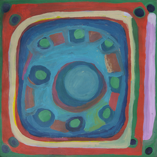 Australian Indigenous (Aboriginal and Torres Strait Islander) artwork by JUKUJA DOLLY SNELL of Mangkaja Artists. The title is Kurtal - Living Water. [156/15] (Atelier Acrylic Paint on 14oz Canvas)