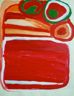 Australian Indigenous (Aboriginal and Torres Strait Islander) artwork by NYUJU STUMPY BROWN of Mangkaja Artists. The title is Kukupanyu. [77/13] (Atelier Artist Acrylic, 250gsm Velin Arches Paper)