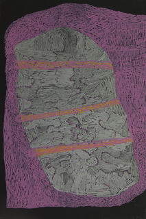 Australian Indigenous (Aboriginal and Torres Strait Islander) artwork by NGARRALJA TOMMY MAY of Mangkaja Artists. The title is Kurtal. [3/15] (Atelier Acrylic Paint on Plywood)