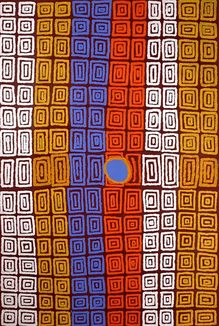 Australian Indigenous (Aboriginal and Torres Strait Islander) artwork by PHILOMENA BAADJO of Warlayirti Artists (Balgo). The title is Kulkulpa. [242/04] (Acrylic on Canvas)