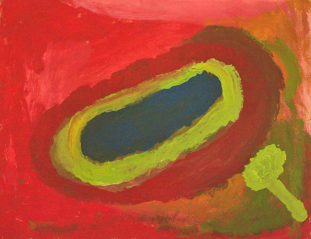 Australian Indigenous (Aboriginal and Torres Strait Islander) artwork by PAJI WAJINA HONEYCHILD YANKARR of Mangkaja Artists. The title is Kurntumarrajarra. [454/11] (Atelier Acrylic, 250gsm Velin Arches Paper)