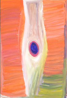 Australian Indigenous (Aboriginal and Torres Strait Islander) artwork by TJIGILA NADA RAWLINS of Mangkaja Artists. The title is Kiriwirri. [pc440/04] (Atelier Artist Acrylic on 10oz Cotton Duck)