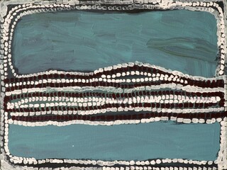 Australian Indigenous (Aboriginal and Torres Strait Islander) artwork by WAKARTU CORY SURPRISE of Mangkaja Artists. The title is Kirriwirri Kartu. [271/07] (Atelier Acrylic Paint on 14oz Canvas)