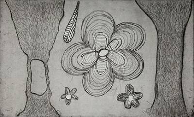 Australian Indigenous (Aboriginal and Torres Strait Islander) artwork by NGARRALJA TOMMY MAY of Mangkaja Artists. The title is Kaarti. [333/15-19/20] (Etching on 250gsm Paper - Edition of 20)