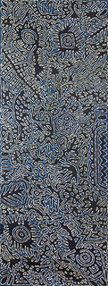 Australian Indigenous (Aboriginal and Torres Strait Islander) artwork by CANDY NELSON NAKAMARRA of Papunya Tjupi Artists. The title is Kalipinypa. [565-15] (Acrylic on Linen)