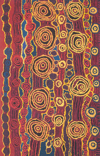 Australian Indigenous (Aboriginal and Torres Strait Islander) artwork by BERYL JIMMY of Tjungu Palya Artists. The title is Kapi Tjukula. [12053] (Acrylic on Linen)