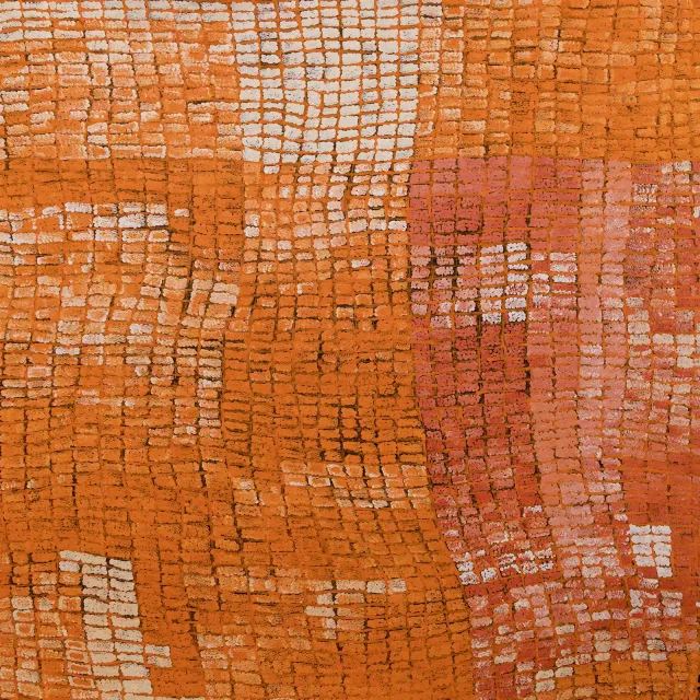 Australian Indigenous (Aboriginal and Torres Strait Islander) artwork by NANCY NYANYARNA JACKSON of Warakurna Artists. The title is Kiritji. [325-22] (Acrylic on Linen)