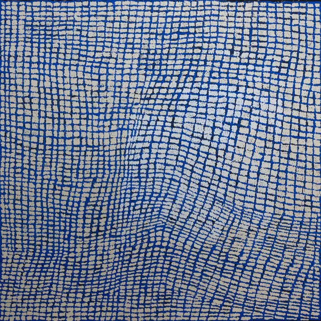 Australian Indigenous (Aboriginal and Torres Strait Islander) artwork by NANCY NYANYARNA JACKSON of Warakurna Artists. The title is Kiritji. [139-23] (Acrylic on Linen)