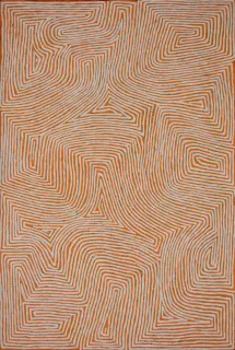 Australian Indigenous (Aboriginal and Torres Strait Islander) artwork by GEORGE TJUNGURRAYI of Papunya Tula Artists. The title is Kirrimalunya. [GT1111097] (Acrylic on Belgian Linen)