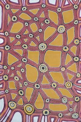 Australian Indigenous (Aboriginal and Torres Strait Islander) artwork by PAULINE SUNFLY of Warlayirti Artists (Balgo). The title is Kulkanpa. [699/08] (Acrylic on Linen)