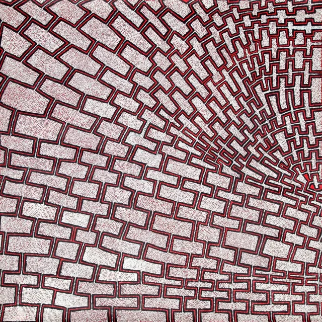 Australian Indigenous (Aboriginal and Torres Strait Islander) artwork by DANNY GIBSON TJAPALTJARRI of Papunya Tula Artists. The title is Kulkuta. [DG0805015] (Acrylic on Linen)