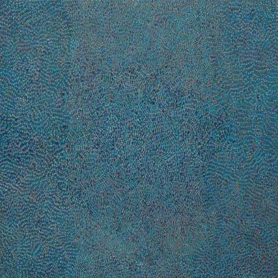 Australian Indigenous (Aboriginal and Torres Strait Islander) artwork by EVA NARGOODAH of Mangkaja Artists. The title is Kuluwa (Winter Rain). [577/08] (Atelier Acrylic Paint on 14oz Canvas)