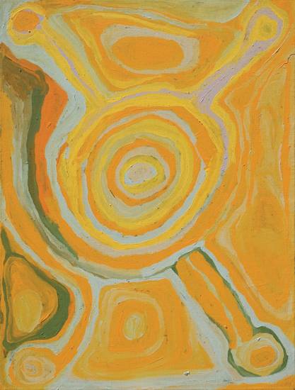 Australian Indigenous (Aboriginal and Torres Strait Islander) artwork by NORA WOMPI of Warlayirti Artists (Balgo). The title is Kunawarritji. [08-915] (Acrylic on Linen)