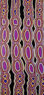 Australian Indigenous (Aboriginal and Torres Strait Islander) artwork by ANMANARI NAPANANGKA of Ikuntji Artists. The title is Kungka Yunti. [IK07ANM05] (Acrylic on Belgian Linen)