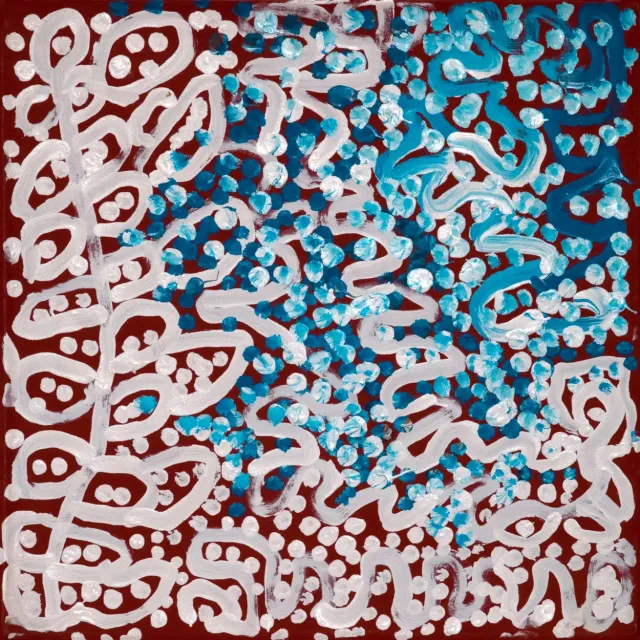 Australian Indigenous (Aboriginal and Torres Strait Islander) artwork by TJAPARTJI BATES of Warakurna Artists. The title is Kungkarangkalpa. [565-09] (Acrylic on Canvas)
