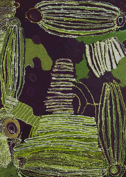 Australian Indigenous (Aboriginal and Torres Strait Islander) artwork by WINGU TINGIMA of Tjungu Palya Artists. The title is Kungkarrakalpa. [08331] (Acrylic on Canvas)