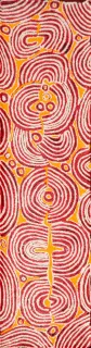 Australian Indigenous (Aboriginal and Torres Strait Islander) artwork by PANTJIYA NUNGURRAYI of Papunya Tula Artists. The title is Kungkiyunti. [PN0904046] (Acrylic on Linen)