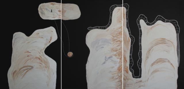 Australian Indigenous (Aboriginal and Torres Strait Islander) artwork by TIMO HOGAN of Spinifex Artists. The title is Lake Baker. [24-294] (Acrylic on Linen)