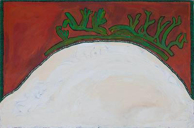 Australian Indigenous (Aboriginal and Torres Strait Islander) artwork by TIMO HOGAN of Spinifex Artists. The title is Lake Baker. [17-227] (Acrylic on Linen)