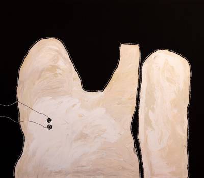 Australian Indigenous (Aboriginal and Torres Strait Islander) artwork by TIMO HOGAN of Spinifex Artists. The title is Lake Baker. [19-341] (Acrylic on Linen)