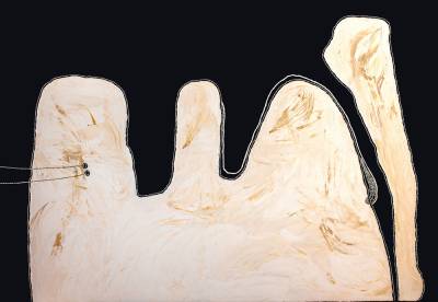 Australian Indigenous (Aboriginal and Torres Strait Islander) artwork by TIMO HOGAN of Spinifex Artists. The title is Lake Baker. [20-126] (Acrylic on Linen)