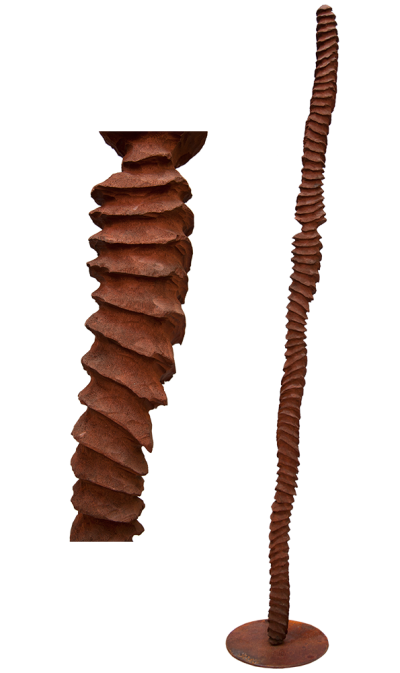 Australian Indigenous (Aboriginal and Torres Strait Islander) artwork by GREG JOHNS of Miscellaneous Artists. The title is Landings, Landlines, Songlines 2016. [GJ201607007_1/13c] (Australian Jarrah Hardwood (Carved))