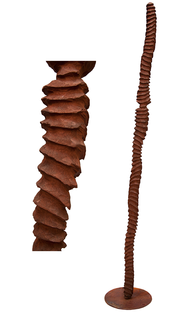 Australian Indigenous (Aboriginal and Torres Strait Islander) artwork by GREG JOHNS of Miscellaneous Artists. The title is Landings, Landlines, Songlines 2016. [GJ201607007_1/13c] (Australian Jarrah Hardwood (Carved))