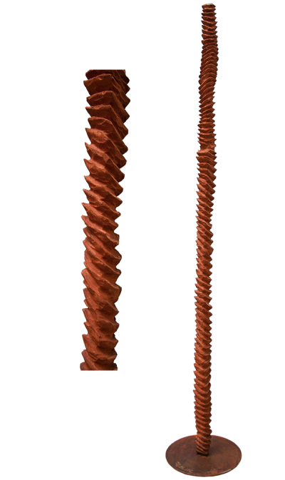 Australian Indigenous (Aboriginal and Torres Strait Islander) artwork by GREG JOHNS of Miscellaneous Artists. The title is Landings, Landlines, Songlines 2016. [GJ201607007_4/13c] (Australian Jarrah Hardwood (Carved))