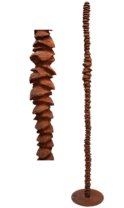 Australian Indigenous (Aboriginal and Torres Strait Islander) artwork by GREG JOHNS of Miscellaneous Artists. The title is Landings, Landlines, Songlines 2016. [GJ201607007_5/13c] (Australian Jarrah Hardwood (Carved))