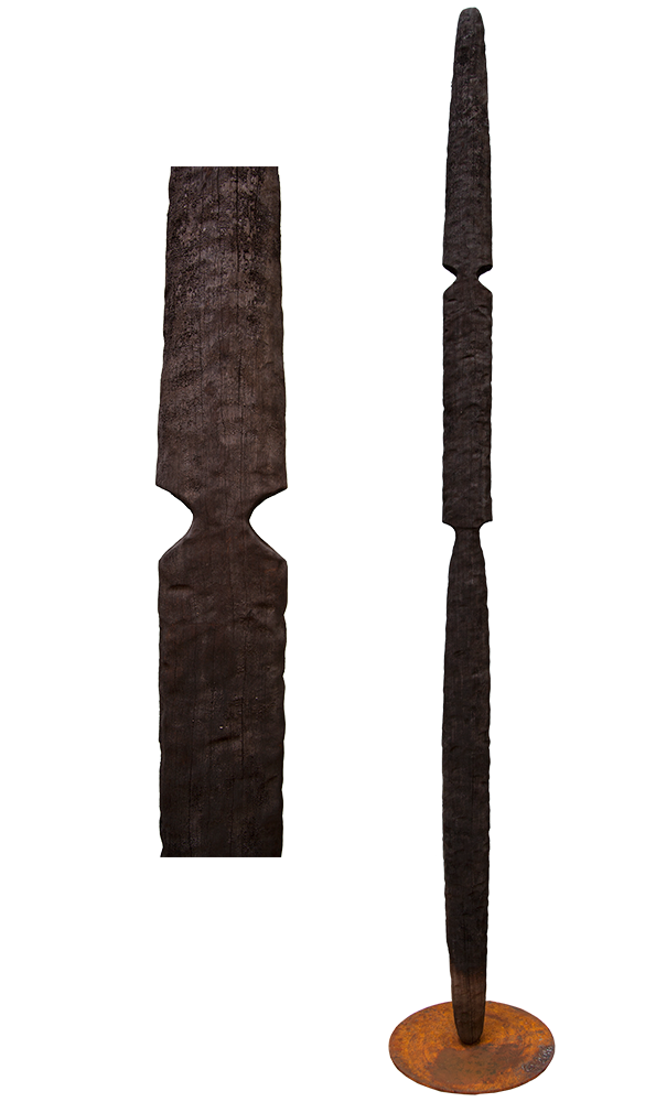 Australian Indigenous (Aboriginal and Torres Strait Islander) artwork by GREG JOHNS of Miscellaneous Artists. The title is Landings, Landlines, Songlines 2016. [GJ201607007_13/13s] (Australian Jarrah Hardwood (Smooth))