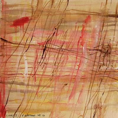 Australian Indigenous (Aboriginal and Torres Strait Islander) artwork by VICTORIA CATTONI of Miscellaneous Artists. The title is Lines 3. [VC_wp3-1_2012] (Watercolour on Paper)