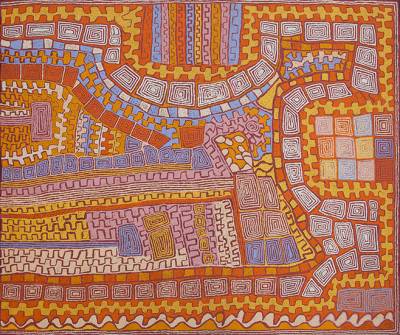 Australian Indigenous (Aboriginal and Torres Strait Islander) artwork by PATRICK TJUNGURRAYI of Papunya Tula Artists. The title is Litalyi. [PT0810146] (Acrylic on Belgian Linen)