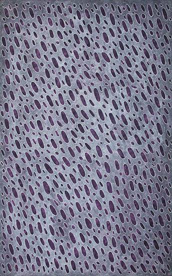 Australian Indigenous (Aboriginal and Torres Strait Islander) artwork by JANE YOUNG of Tangentyere Artists. The title is Little Rocks in Simpson Desert. [JY10C3844] (Acrylic on Canvas)