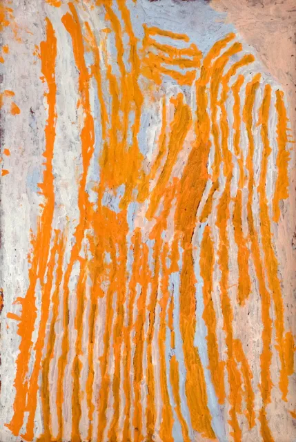 Australian Indigenous (Aboriginal and Torres Strait Islander) artwork by MAKINTI NAPANANGKA of Papunya Tula Artists. The title is Lupulnga. [MN0809049] (Acrylic on Belgian Linen)