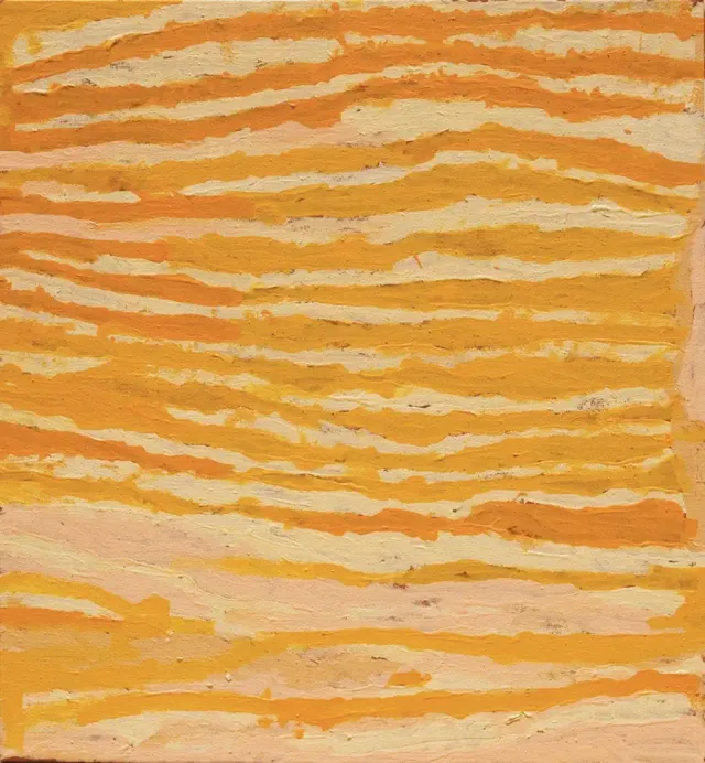 Australian Indigenous (Aboriginal and Torres Strait Islander) artwork by MAKINTI NAPANANGKA of Papunya Tula Artists. The title is Lupulnga. [MN0804142] (Acrylic on Canvas)