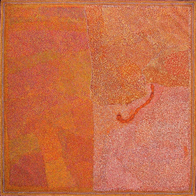 Australian Indigenous (Aboriginal and Torres Strait Islander) artwork by NYAYATI STANLEY YOUNG of Ninuku Arts. The title is Mamungari. [NKSY11145] (Acrylic on Belgian Linen)