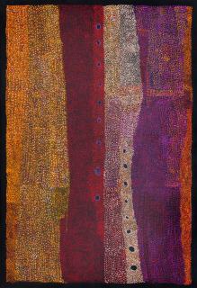 Australian Indigenous (Aboriginal and Torres Strait Islander) artwork by KUNMANARA PATJU PRESLEY of Spinifex Artists. The title is Makanya. [23-282] (Acrylic on Linen)