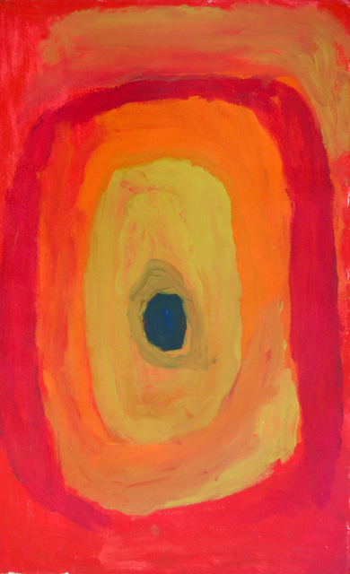 Australian Indigenous (Aboriginal and Torres Strait Islander) artwork by PAJI WAJINA HONEYCHILD YANKARR of Mangkaja Artists. The title is Mikulpurrtu. [pc598/04] (Atelier Artist Acrylic on 11oz Cotton Duck)