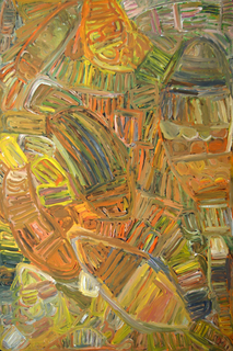 Australian Indigenous (Aboriginal and Torres Strait Islander) artwork by SONIA KURARRA of Mangkaja Artists. The title is Martuwarra. [88/13] (Atelier Artist Acrylic on 14oz Canvas)