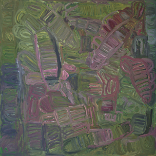 Australian Indigenous (Aboriginal and Torres Strait Islander) artwork by SONIA KURARRA of Mangkaja Artists. The title is Martuwarra. [414/13] (Atelier Acrylic Paint on 14oz Canvas)