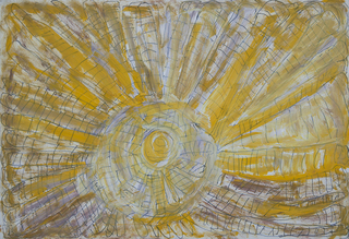 Australian Indigenous (Aboriginal and Torres Strait Islander) artwork by SONIA KURARRA of Mangkaja Artists. The title is Martuwarra. [274/15] (Charcoal on 250gsm Velin Arches)