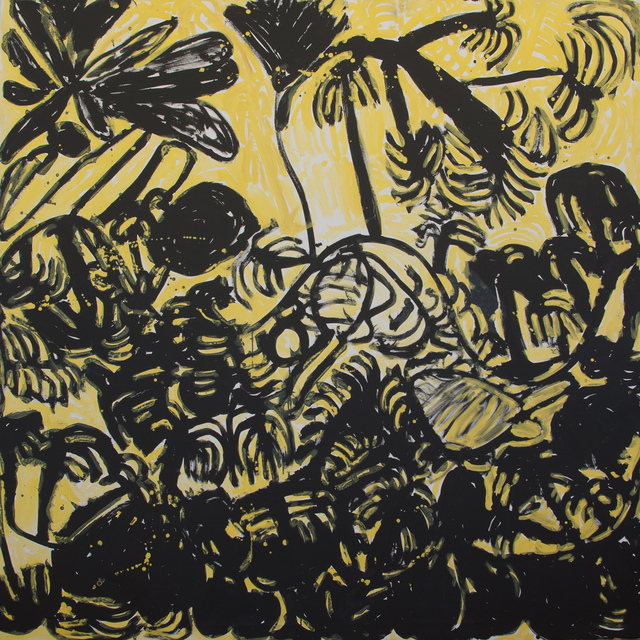 Australian Indigenous (Aboriginal and Torres Strait Islander) artwork by SONIA KURARRA of Mangkaja Artists. The title is Martuwarra. [326/15] (Atelier Acrylic Paint on 14oz Canvas)