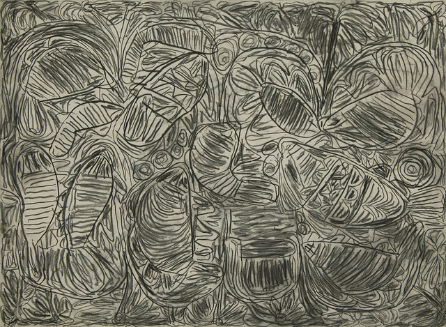 Australian Indigenous (Aboriginal and Torres Strait Islander) artwork by SONIA KURARRA of Mangkaja Artists. The title is Martuwarra. [165/15] (Graphite on 250gsm Velin Arches)