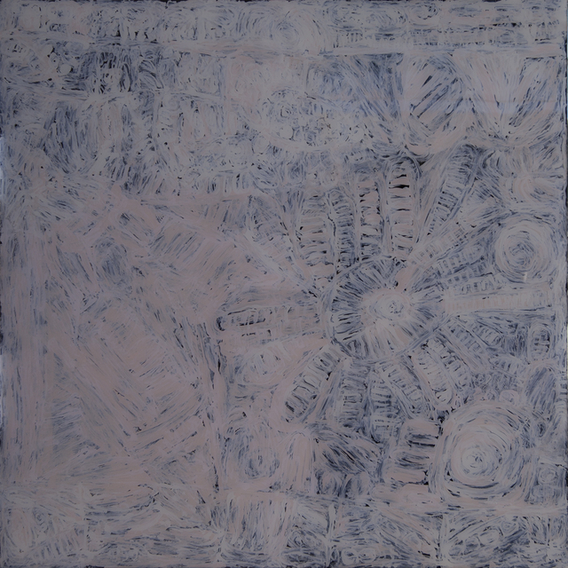 Australian Indigenous (Aboriginal and Torres Strait Islander) artwork by SONIA KURARRA of Mangkaja Artists. The title is Martuwarra. [449/17] (Acrylic Paint on 3mm Poly-Carbonate)