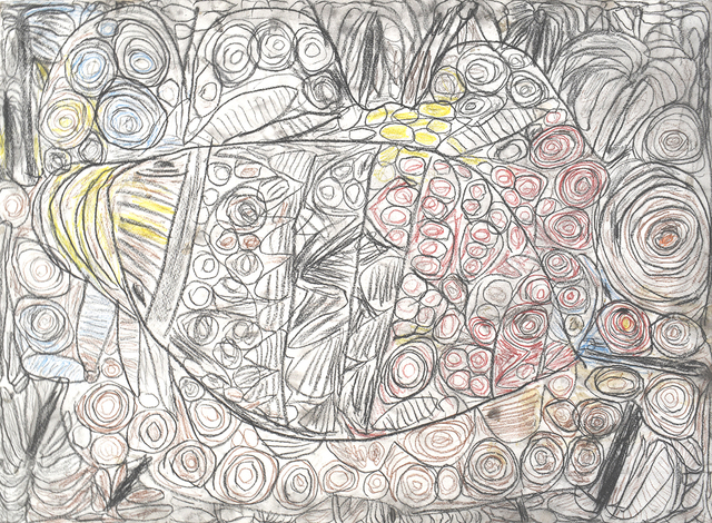 Australian Indigenous (Aboriginal and Torres Strait Islander) artwork by SONIA KURARRA of Mangkaja Artists. The title is Martuwarra. [294/15] (Charcoal on 250gsm Velin Arches)