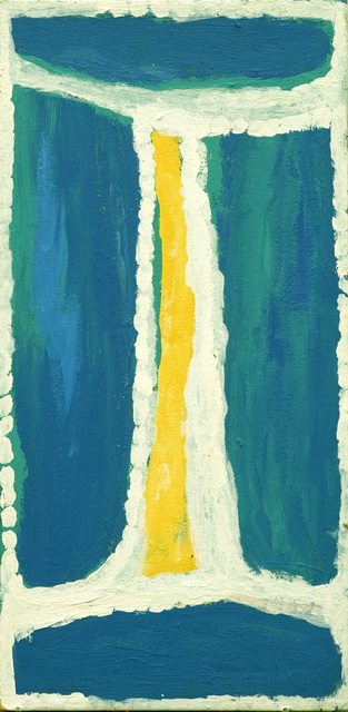 Australian Indigenous (Aboriginal and Torres Strait Islander) artwork by WAKARTU CORY SURPRISE of Mangkaja Artists. The title is Myda. [078/08] (Atelier Acrylic Paint on 14oz Canvas)